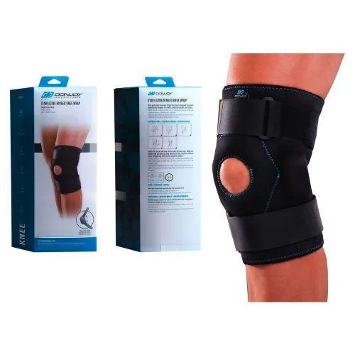Cardinal Health - DA161KB02-BLK-S,M - DonJoy Advantage Sport Stabilized Hinged Knee Wrap, Small/Medium.