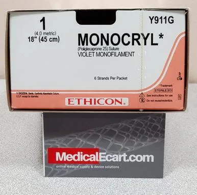 Ethicon - From: Y907G To: Y911G - Suture, Sutupak Pre Cut, Monofilament, Single Strand Delivery