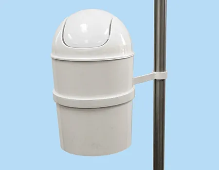 Centicare - C-851-EX - Basket Swing Lid Waste Basket With Extended Bracket. White