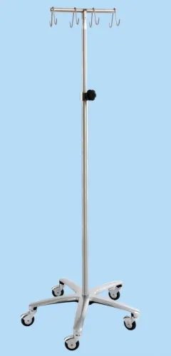 Centicare - IV-1000-D-8 - Iv Pole Stainless Steel 8 Hook