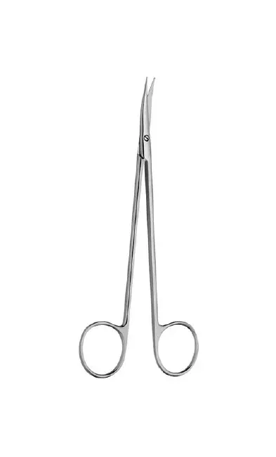 V. Mueller - Ch5676 - Tenotomy Scissors V. Mueller Potts 7 Inch Length Surgical Grade Stainless Steel Nonsterile Finger Ring Handle Curved Blunt Tip / Blunt Tip
