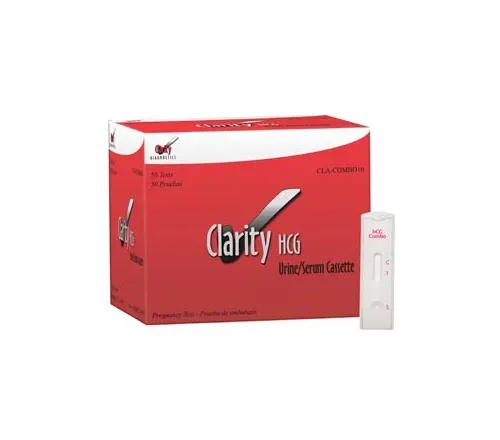 Clarity Diagnostics - CLA-COMBO10 - Clarity HCG Combo 10/20 Cassette, CLIA Waived, For Urine and CLIA Moderate for Serum