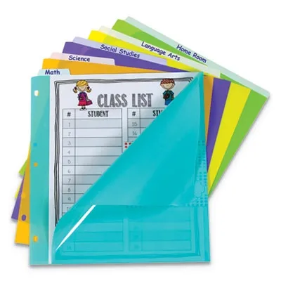 Clineprod - CLI07150 - Index Dividers With Vertical Tab, 5-Tab, 11.5 X 10, Assorted, 1 Set