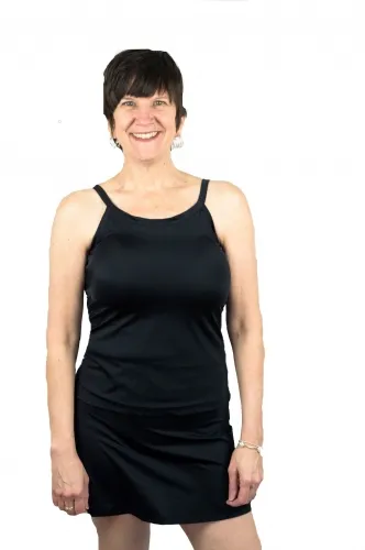 Complete Shaping - From: CS-SWT-BL-LC To: CS-SWT-BL-SB  Tankini Swim Top / Activewear With Built in Prosthetics