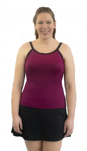 Complete Shaping - From: CS-SWT-PIN-LC To: CS-SWT-PIN-XLD - Tankini Swim Top / Activewear With Built in Prosthetics