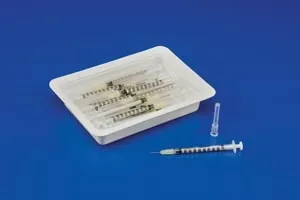 Cardinal Health - 8881500501 - Allergy Tray, &frac12;mL TB Syringe, 28 x &frac12;", 25/tray, 40 trays/cs (Continental US Only)
