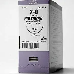 Medtronic / Covidien - CL-803 - COVIDIEN POLYSORB BRAIDED ABSORBABLE SUTURE 1  (4METRIC) 30" (75CM) VIOLET (BOX OF 36)