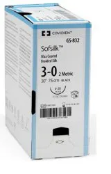 Medtronic / Covidien - S-316 - COVIDIEN URE SOFSILK 0 (3.5 METRIC)  12X30" (75 CM) BLACK WAX COATED BRAIDED SILK URE (BOX OF 24)