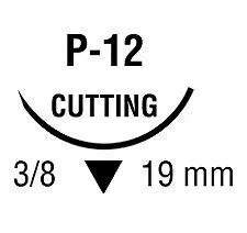 Medtronic / Covidien - SC5618G - Suture, Premium Reverse Cutting, Undyed, Needle P-12, 3/8 Circle