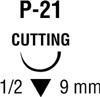 Medtronic / Covidien - SL1645G - Suture, Premium Reverse Cutting, Undyed, Needle P-21, Circle