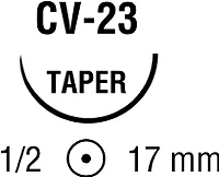 Cardinal Covidien - From: UL101 To: UL216 - Medtronic / Covidien Suture, Taper Point, Undyed, Needle CV 23, Circle