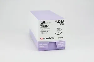 CP Medical - From: 421A To: 428A  Suture, 5/0, PGA, Undyed, 30", FS 2, 12/bx