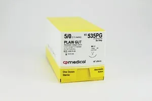 CP Medical - 537PG - Suture, 4/0, Plain Gut, 18", X-8, 12/bx