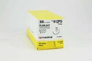 CP Medical - 612PG - Suture, 3/0, Plain Gut, 18", X-1, 12/bx