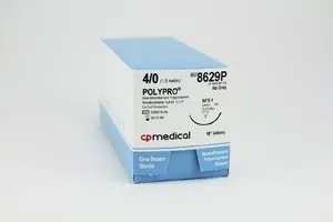 CP Medical - From: 8617P To: 8663P  Suture, 6/0, Polypropylene Mono, 18", PC 1, 12/bx