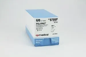 CP Medical - From: 8704P To: 8706P - Suture, 7/0, Polypropylene Mono, 24", CC, 12/bx