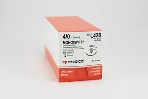 CP Medical - From: L426 To: L427  Suture, 4/0, PGCL, Undyed, 30", PS 2, 12/bx