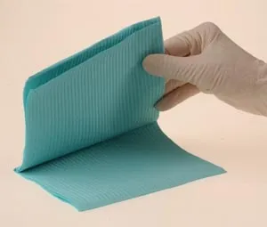Crosstex - WPXBLT - Towel, Polyback 3-Ply Paper, Poly, 19" x 13", Blue, 400/cs (66 cs/plt)