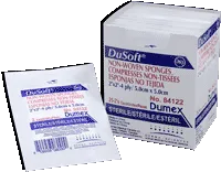 Gentell - Dusoft - 84122 -  Nonwoven Sponge  2 X 2 Inch 2 per Pack Sterile 4 Ply Square