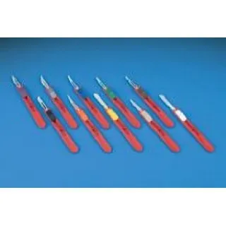 Deroyal - D4515 - Safety Scalpel DeRoyal No. 15 Stainless Steel / Plastic Classic Grip Handle Sterile Disposable