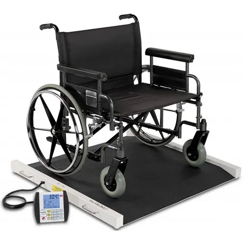 Detecto - From: 6560 To: 6570  Wheelchair Scale, Portable, Digital, Folding Column, 1000 Lb X .2 Lb / 450 Kg X .1 Kg