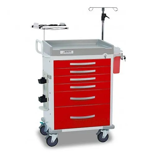 Detecto - RC333369 -L - Loaded Detecto Rescue Series Er Medical Cart, 6 Drawers