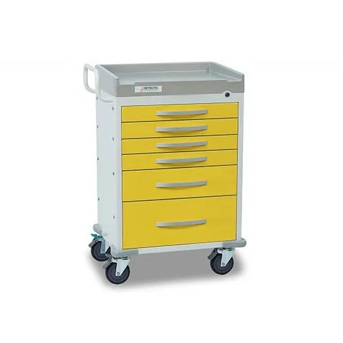 Detecto - From: RC33669WHT To: RC33669YEL - Rescue Series Isolation Medical Cart, 5 Drawers