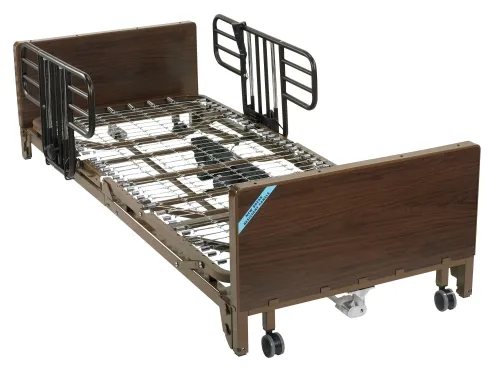 Drive - 43-2728 - Delta Ultra Light Full Electric Low Hospital Bed With Half Rails
