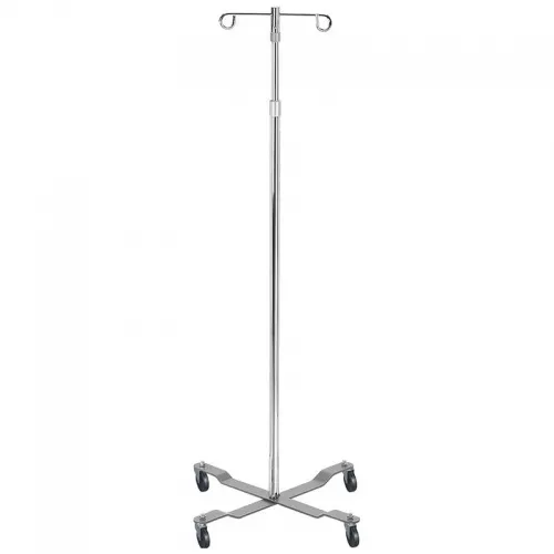 Drive Medical - From: 13033SV To: 13033sv  IV Stand 2 Hooks 4 Leg Chrome Plated Steel with Weights