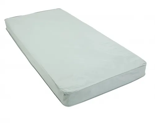 Drive Medical - From: 15235BV-PKG-1 to  3637-2oc - Drive Medical Innerspring Mattress 15235BV-PKG-1 Delta Ultra Light Full Electric Low Bed with Half Rails and 3637-2oc Ortho-Coil Super-Firm Support