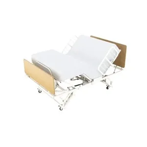 Drive Medical - 15300bv-pkg - Full Electric Bariatric Hospital Bed with Mattress and 1 Set of T Rails