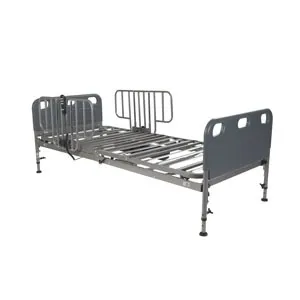 Drive Medical - 15560-HRPKG - Competitor Semi-Electric Bed Package, Half Rail and Inner Spring Mattress