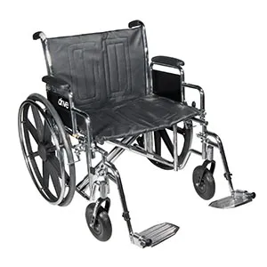 Drive Devilbiss Healthcare - From: SSP216DFA-SF To: SSP220DFA-SF  Drive Medical   drive Silver Sport 2 Wheelchair drive Silver Sport 2 Dual Axle Full Length Arm Swing Away Footrest Black Upholstery 16 Inch Seat Width Adult 250 lbs. Weight Capacity