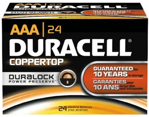 Duracell - From: MN1500BKD To: MN2400DBK - Coppertop Alkaline Battery Coppertop Power Boost AAA Cell 1.5V Disposable 24 Pack