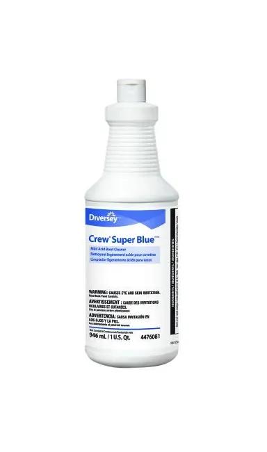 Lagasse - Diversey Crew Super Blue - DVO94476081 - Diversey Crew Super Blue Toilet Bowl Cleaner Alcohol Based Manual Squeeze Liquid 32 oz. Bottle Citrus Scent NonSterile