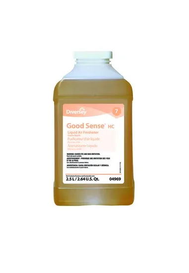 Lagasse - Diversey Good Sense HC - DVS904969 - Deodorizer Diversey Good Sense HC Liquid Concentrate 2.5 Liter Bottle Green Apple Scent
