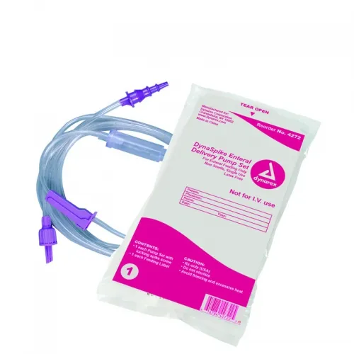 Dynarex - DynaSpike - 4274 - Enteral Feeding Pump Spike Set with ENFit Connector DynaSpike NonSterile ENFit Connector