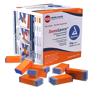 Dynarex - From: 7122 To: 7125  Sensilance Safety Lancets Button Activa