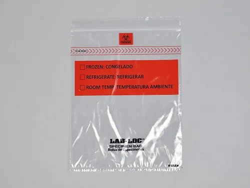 Elkay Plastics - LABZ810B - Lab-Loc Specimen Bags with Removable Biohazard Symbol