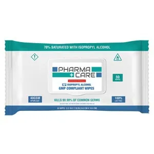 ESC Brands - PC-1040-2 - Pharmacare 70% Alcohol Wipes (5.5in x 7in), 50/pk, 40pk/cs&nbsp;&nbsp;<strong style="color:red">Max weekly quantity allowed: 50</Strong>