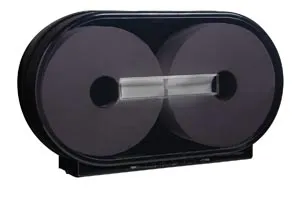 Essity - 247549A - Bath Tissue Roll Dispenser, Jumbo, Twin, Universal, Black, T1, Plastic, 13" x 21.5" x 5.5", 4/cs