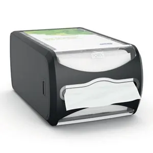 Essity - 6432000 - Napkin Dispenser, Counter, Universal, Black, N4, Plastic, 5.7" x 7.5" x 12.1", 1/cs