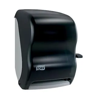 Essity - 84TR - Hand Towel Roll Dispenser, with Lever Auto Transfer, Universal, Smoke, H21, Plastic, 15.5" x 12.9" x 9.3", 1/cs
