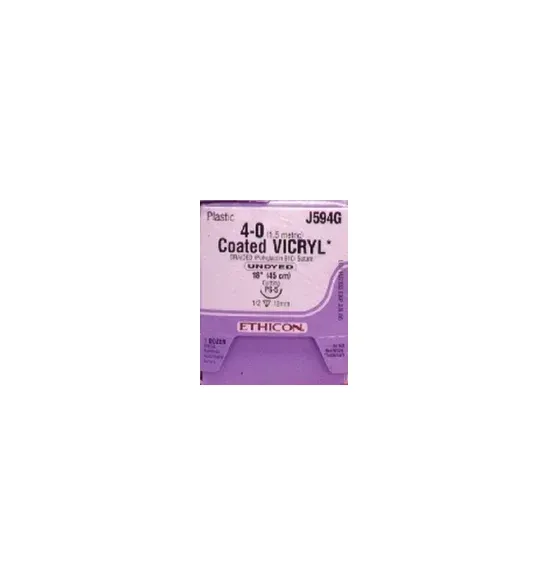 Ethicon - J714D - Suture 4-0 8-18in Coated Vicryl Und. Cr Rb-1