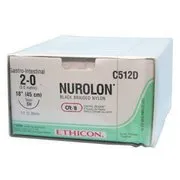 Ethicon Suture - C527D - ETHICON NUROLON BRAIDED NYLON SUTURE TAPER POINT SIZE 0 818" BLACK BRAIDED NEEDLE CT2 1DZ/BX