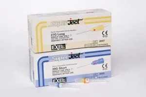 Exel - From: 26557 To: 26562  Dental Needle, 27G Long (32mm), 100/bx, 10 bx/cs