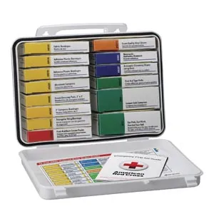 First Aid Only - 90755C - First Aid Kit, 10 Person, ANSI A, Metal, Custom Logo (DROP SHIP ONLY - $50 Minimum Order)