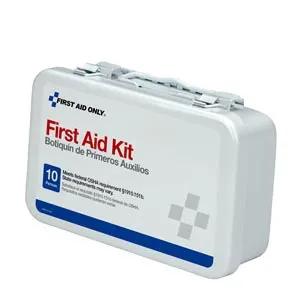 First Aid Only - From: 6400C To: 6450C - Vehicle First Aid Kit, 10 Person, Weatherproof Steel, Custom Logo (DROP SHIP ONLY $50 Minimum Order)