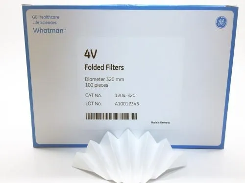 GE Healthcare - From: 1204-125 To: 1204-320 - Ge Healthcare Grade 4V Fluted Filter Paper, FF, 12.5 cm circle (100 pcs)