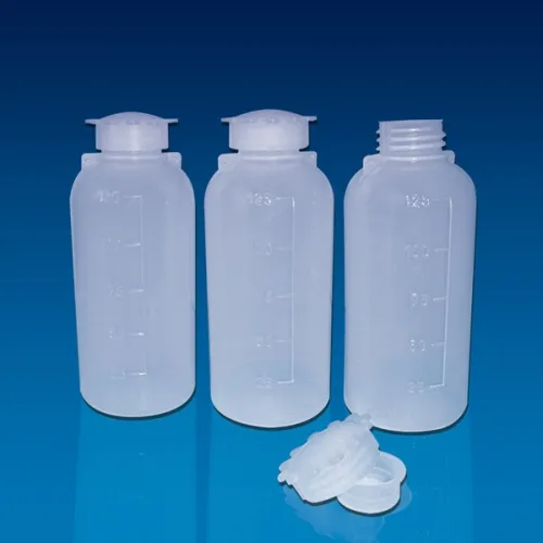 Globe Scientific - 600410-12 - Bottle With Screwcap, Wide Mouth, Round, Graduated, Ldpe (cap: Pp)